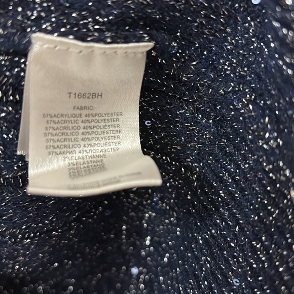 Molly Bracken Sparkling blue Turtleneck Sweater - size XS - ribbed - Picture 3 of 5